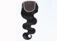 Fechamento Bouncy da parte dianteira do laço do cabelo humano do preto 100 duradouro sem nós ou piolhos fornecedor