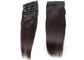 Grampo elegante brilhante na cor personalizada do cabelo extensões naturais para mulheres negras fornecedor
