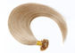 Extensões pre ligadas reais do cabelo da ponta de 100% U sem cabelo sintético ou cabelo animal misturado fornecedor